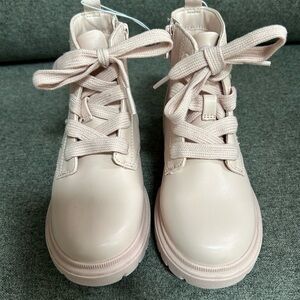 Cat & Jack Amaya Blush Lace-Up Boots